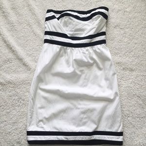 The Limited black and white strapless dress